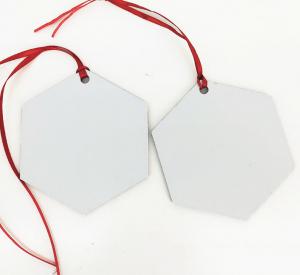 Cheap Hexagon Ornament MDF Board Dye Sublimation Blanks For Christmas Decoration wholesale