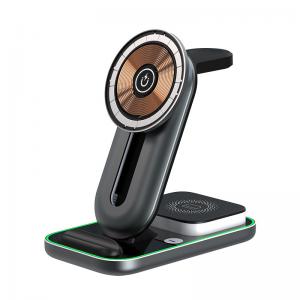China ABS PC Wireless Phone Holder 4 In 1 Magnetic Wireless Charger For Phone on sale