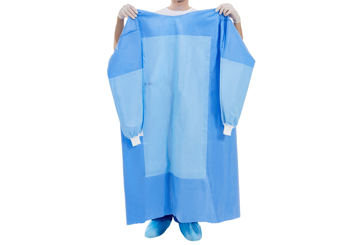 Cheap Non Woven Disposable sterile surgical gown Blue Reinforced Surgical Gown wholesale