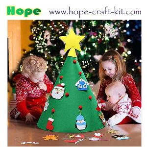 Cheap Merry Christmas Tree Decoration Hanging Pendants Felt Craft DIY Material for Kid Ornament Creative Craft Kits OEM ODM wholesale