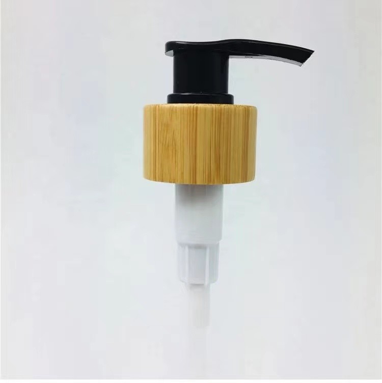 Cheap Wood Bamboo Cosmetic Lotion Liquid Soap Dispenser Sprayer Pump 24 / 28mm wholesale