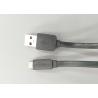 USB Charging Cable of Flat TPE MicroUSB with Customized Length Environmentally Material for sale