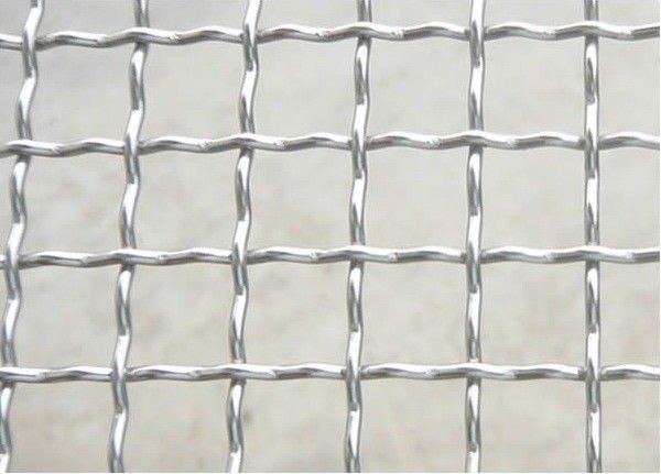 China Double 1mm Stainless Steel Crimped Wire Mesh Square Opening Screen on sale