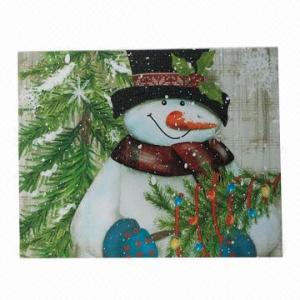 China Christmas Canvas Wall Decor Snowman on sale
