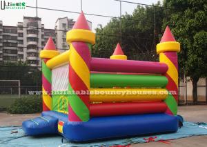 Cheap Colorful Birthday Party Inflatable Jumping Castles in Candy Shape , Red / Green / Yellow / Blue wholesale