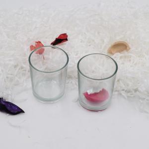 China Transparent Glass Tealight Candle Holder 9 Oz With Wooden Lid 300g on sale