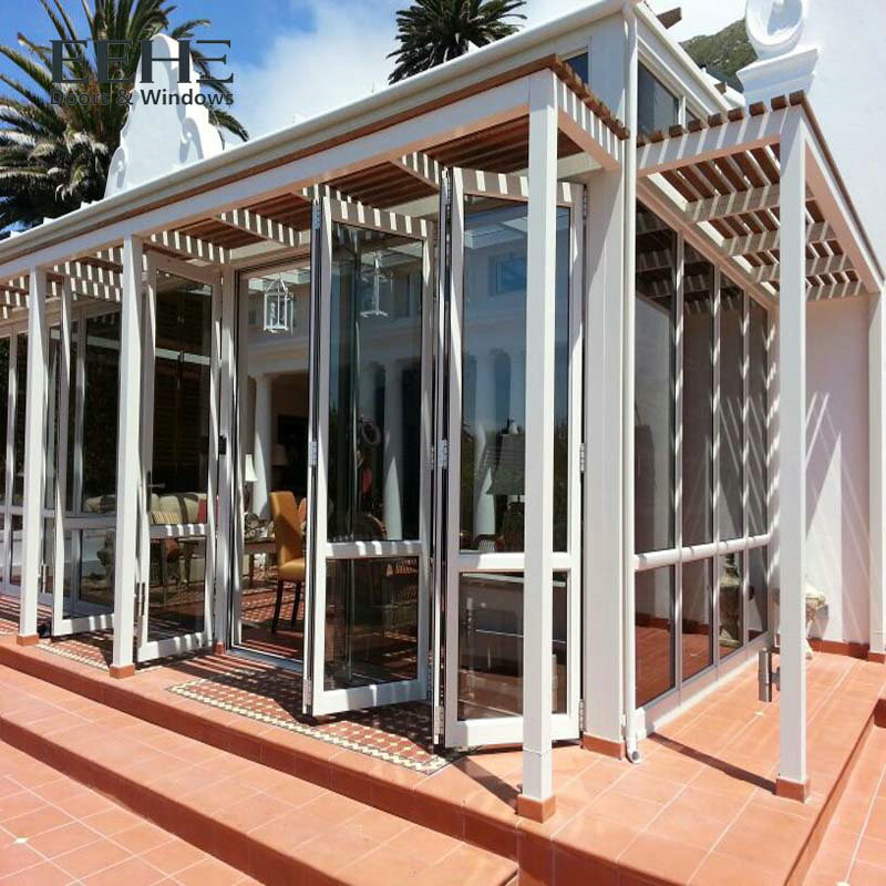 Cheap Wide Space Aluminium Folding Doors For House High Thermal Performance wholesale
