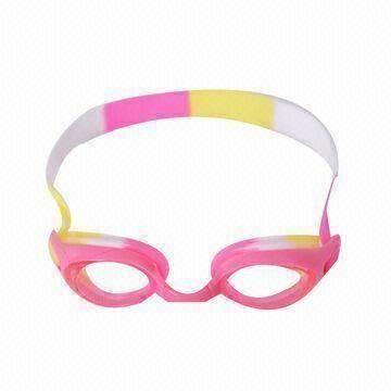 Cheap Kids' Swimming Goggles, Made of Silicone Material, Comes in Fancy Color wholesale