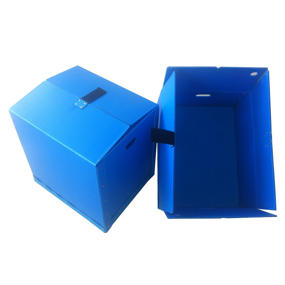 Cheap Customized Folded Corrugated PP plastic coroplast sheet box wholesale