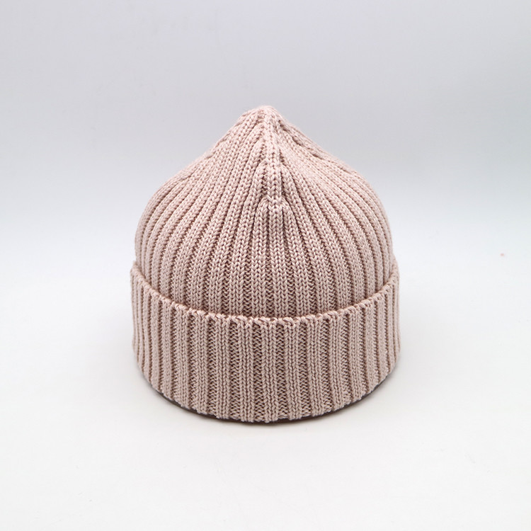 Cheap Ladies Cotton Knit Beanie Hats Winter Cold - Proof Pink wholesale