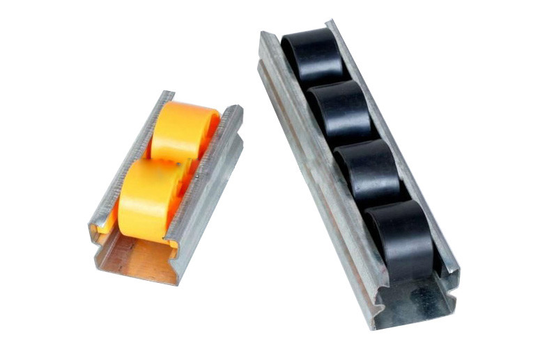 China Plastic PP Wheel Metal Flow Sliding Roller Track 38mm 40mm 60mm on sale