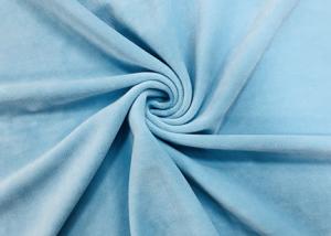 China 340GSM Plush Fabric For Stuffed Animals 92 Percent Polyester Baby Blue on sale