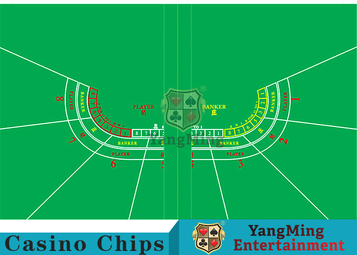 Polyester Fabric Casino Table Layout Can Be Folded Convenient To Carry