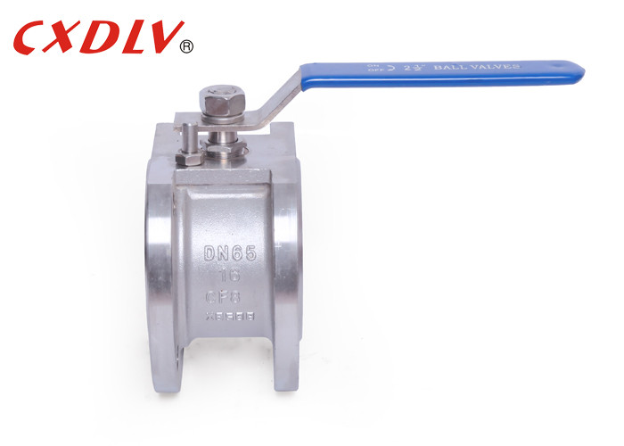 Cheap SS316 DN80 Wafer Ends Wafer Ball Valve CF8M 1PC PN16 With Lever Light Weight wholesale