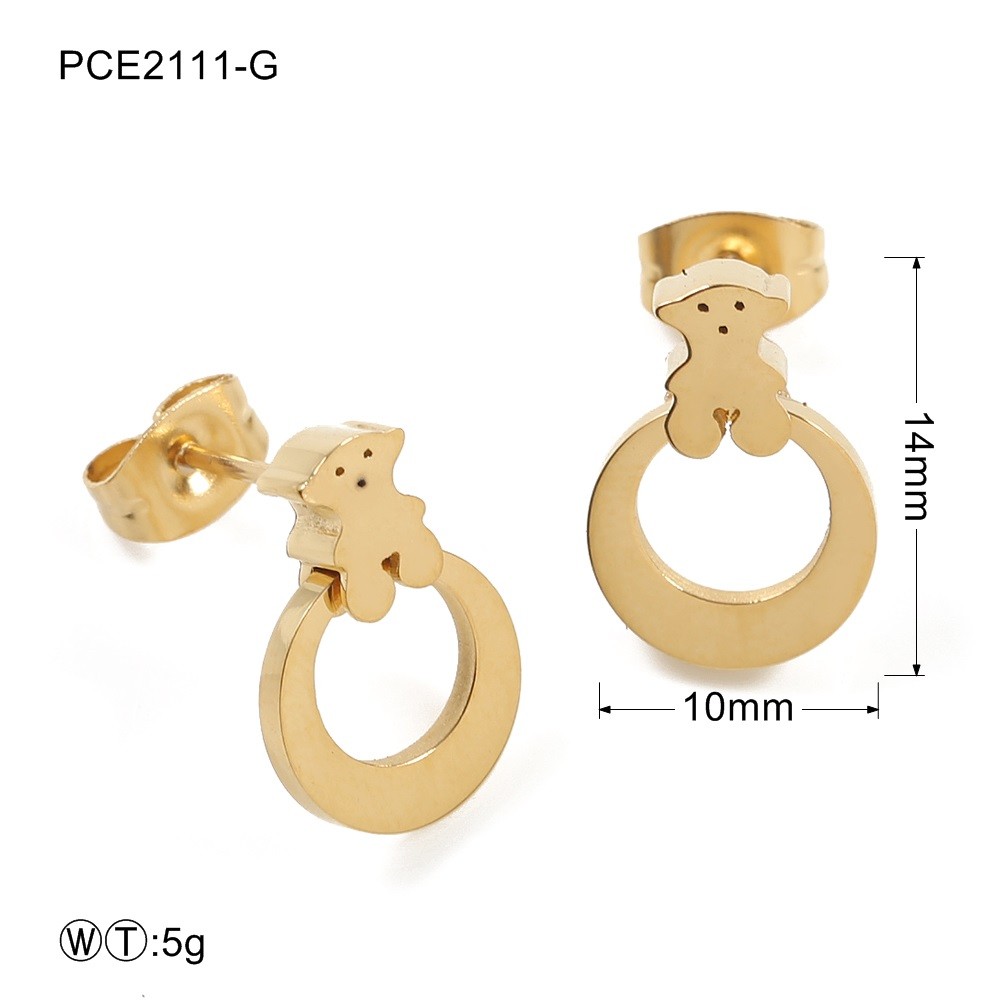 China 316L Stainless Steel Loop Earrings Women Fashion Jewelry Gift on sale