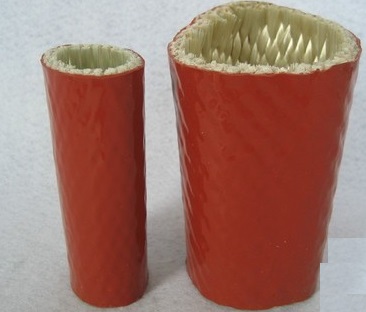 China Fire sleeve   Silicone rubber fiberglass sleeving supplier for sale