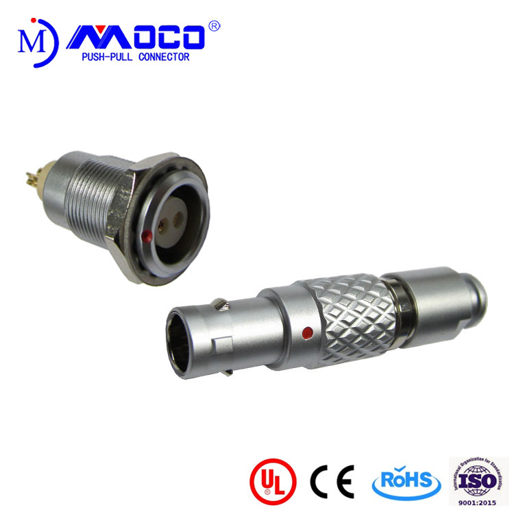 Cheap 0B 2 pin male and female circular push pull connector for Infrared Camera wholesale