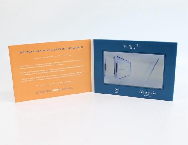 Quality Fastival Gift LCD Video Brochure With 2GB Memory , 10.1 Inch Lcd Video Greeting Card for sale
