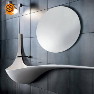 China Acrylic Resin Unique Wall Hung Wash Hand Basin White Color Resists Discoloration on sale