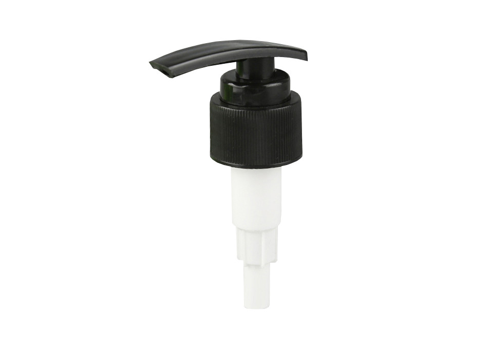 Cheap Black Plastic PP Lotion Dispenser Pump Ribbed Surface  24mm 28mm wholesale