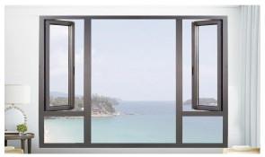 Cheap Thermal Break Aluminum Casement Windows , Anodized Wooden Double Glazed Windows wholesale