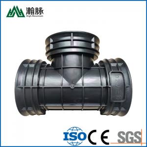 China Double Wall HDPE Pipe Fittings 90 Degree Elbow Corrugated Pipe Tee on sale