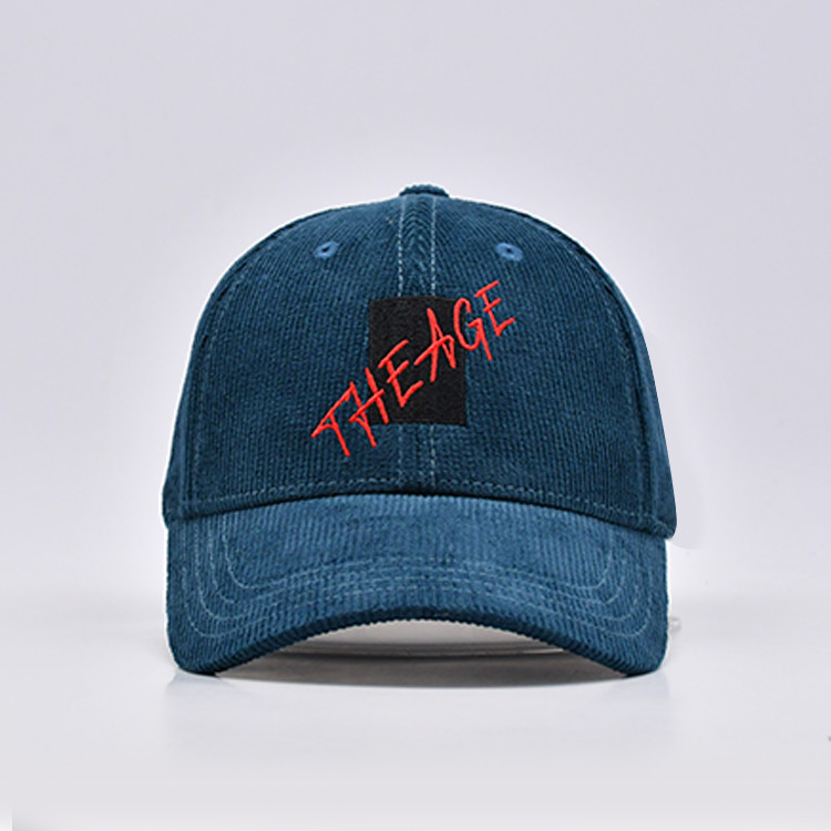 Cheap 6 Panel Outdoor Baseball Cap Custom Color And Size Unisex Corduroy Fabric wholesale