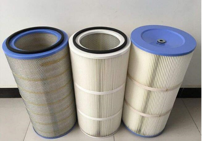Cheap HEPA Air Pleated Filter Cartridge For Dust Collector 0.2 Micron Porosity wholesale