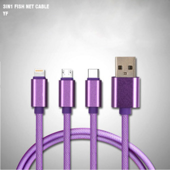 2m Length MFi Certified USB Cable Fish Net Braided For Mobile Phone for sale