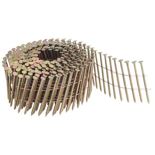 High Quality Mexico Factory Collated Screw Ring Smooth Shank Wire Coil Nails for Wood Pallet Pneumatic Nail Gun Use