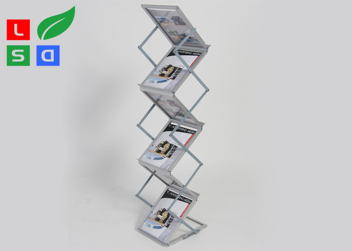 China 210x297mm A4 Foldable Brochure Stand Freestanding Brochure Holder on sale