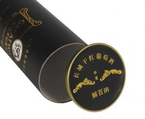 Cheap Offset Printed Cylindrical Wine Packaging Boxes , Embossed Custom Paper Board Packaging Boxes wholesale
