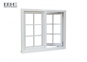 Cheap Powder Coated Single Flush Aluminum Window Door With Bar Between The Glasses wholesale
