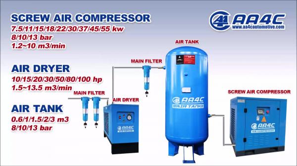 Quality AA4C  split type 7.5kw Screw air compressor air pump air source in workshop tire inflate pump reciprocating direct drive for sale
