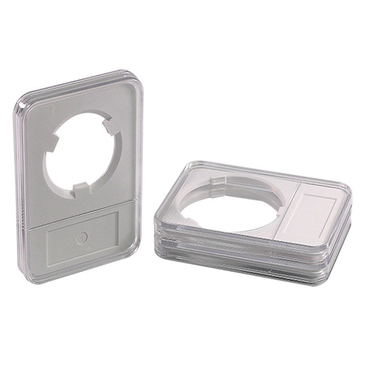 China Clear PMMA Acrylic Coin Holder Case , 20mm 25mm Challenge Coin Display Stand on sale