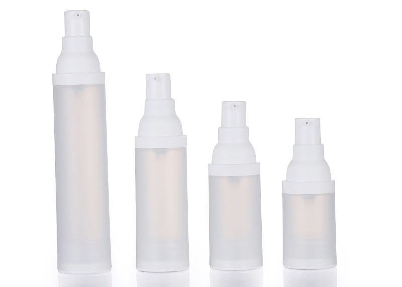 Cheap 15ml Plastic Cosmetic Airless Pump Bottles Frosted Transparent wholesale