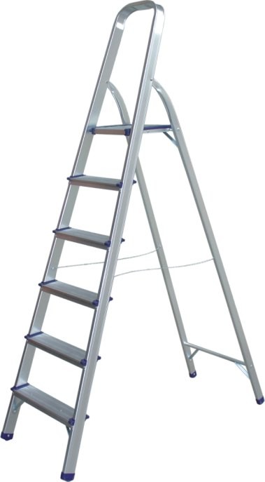 Cheap 1.0-1.7mm 6 Step Aluminium Step Ladder 6063 87-120cm wholesale