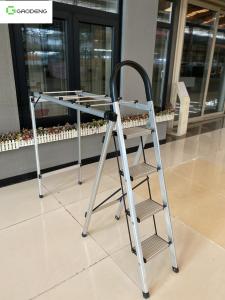 Cheap 4 Foot Clothes Hanger Ladder 5.8KG 4 Steps 1.0mm Oxidized silver wholesale