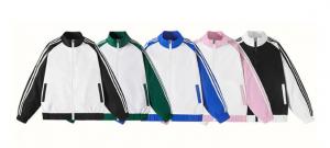 Cheap Fall jacket baseball uniform top tooling custom printed word three bars large size casual loose trench coat wholesale