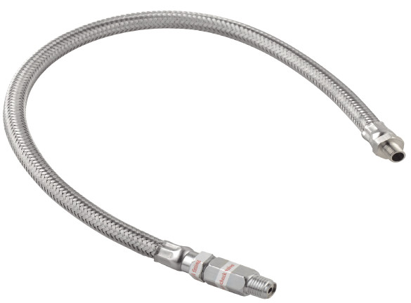 Cheap CE Soft Air Compressor Parts Steel Braided Hose 1/8”  With Check Valves wholesale