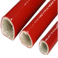 China 550 Degrees Heat Resistant Silicone Fiberglass Sleeve Insulation Cable Pipe Protection for sale