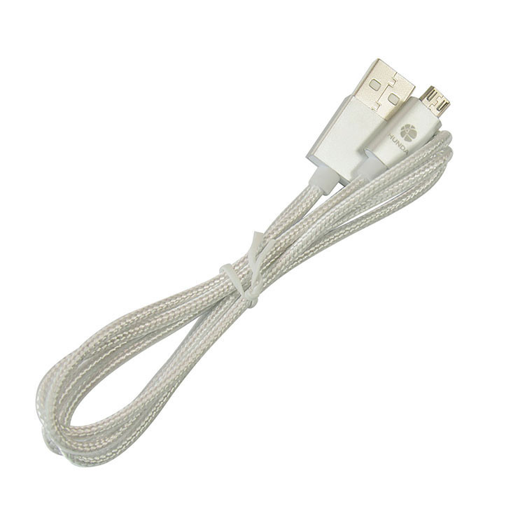 3ft Round Nylon Waved USB Android Charger Micro USB Cable for sale
