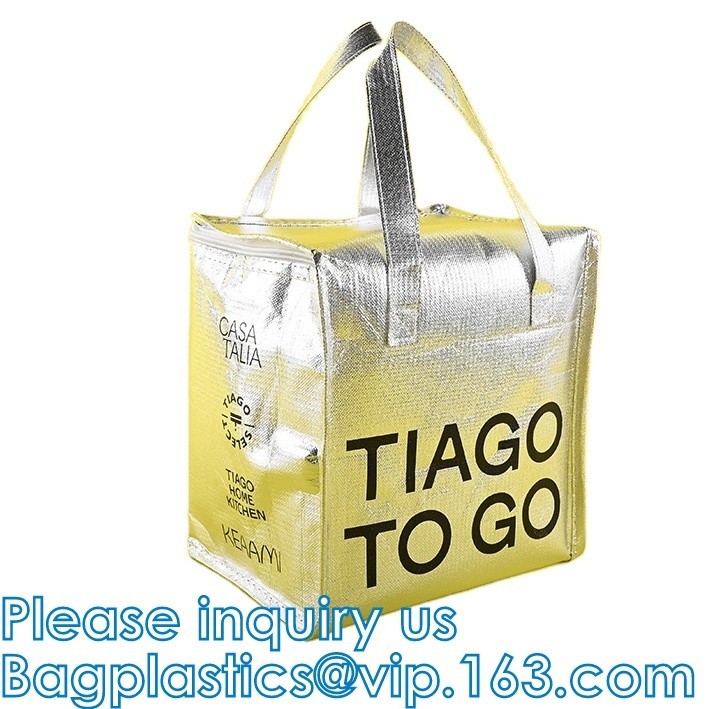 China Aluminum Cooler Sealed Insulated Bag, Handle Thermal Lunch Bag, Hot Cold Bag, Transportation, Preservation on sale