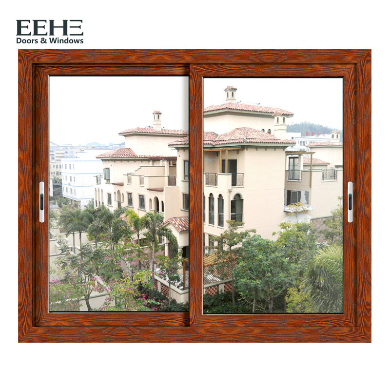 Cheap Economic Red Aluminium Horizontal Sliding Windows With Insect Screen 4mm wholesale