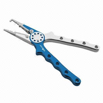Cheap Fishing Tackle Accessory/Aluminum Alloy Pliers with Nice Polished Surface and Split Ring Tip wholesale
