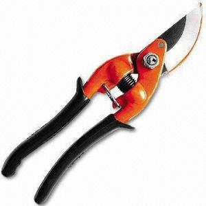 Cheap Drop Forged By-pass Pruning Shear with Soft Black PVC Grip Handle wholesale