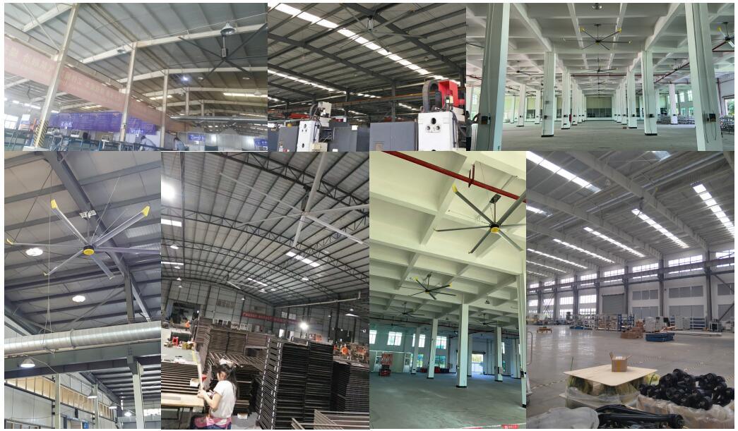 High Quality Hvls Large Ceiling Fans with Energy Saving Permanent Magnet Gearless Motor