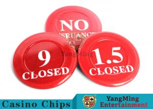 Cheap Red / Black Anti - Fade Casino Game Accessories 40 Mm Plastic Insurance Code Set wholesale