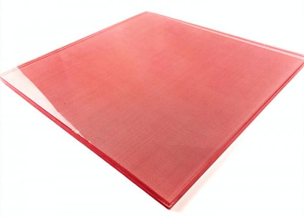 Quality Stair Treads Red Color 0.28mm Wire Mesh Glass for sale