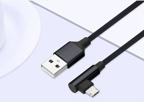 2 In 1 All In One Charging Cable , Braided 90 Degree Lightning To Usb Cable for sale